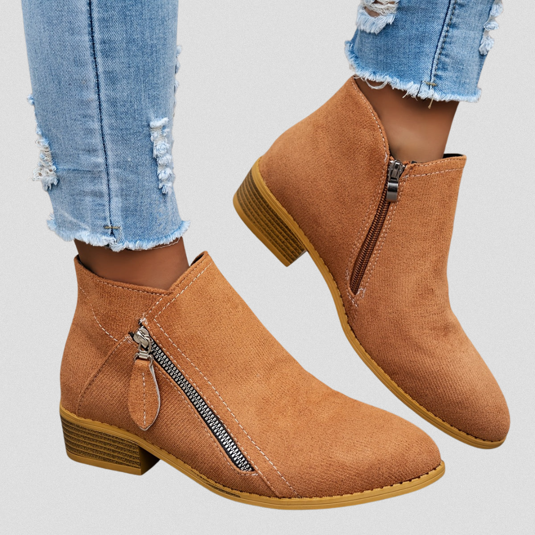 Ankle Boots Damen Bequem Alltag Niedriger Absatz