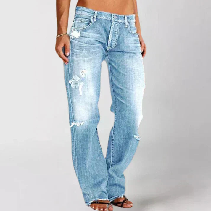 Jeans Damen Relaxed Fit Freizeit niedrige Taille