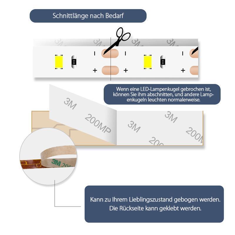 Lichtgürtel Wasserdicht LED Bewegungsmelder Universal