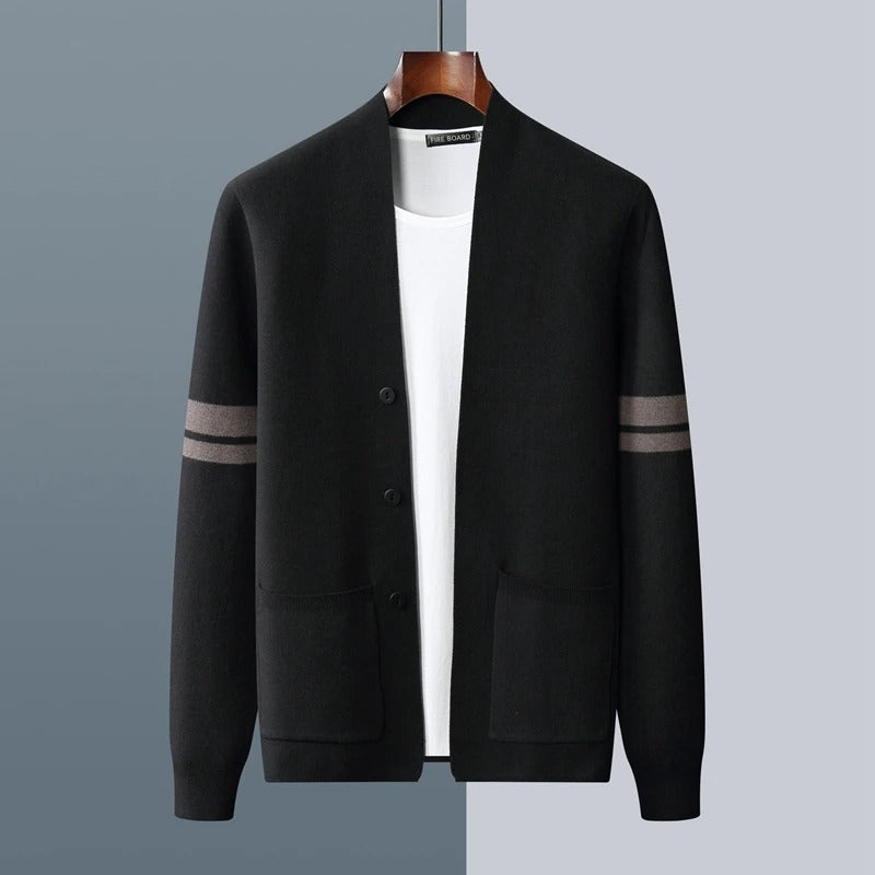 Cardigan Damen Tailliert Minimalistisch Freizeit
