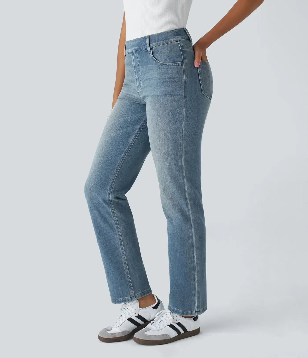 Hose Damen Hochtailliert Bequem Freizeit & Alltag
