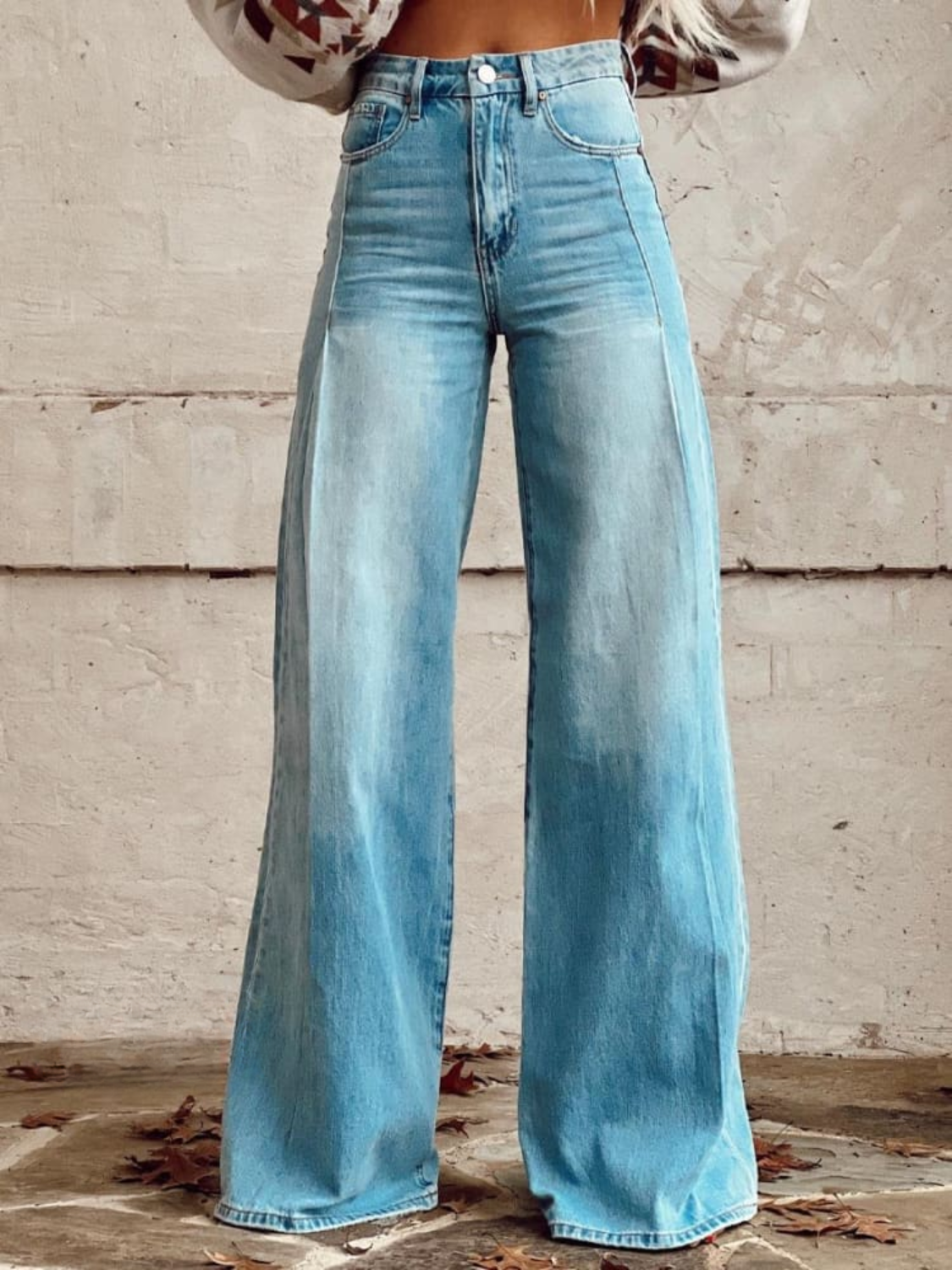 Hose Damen Weit Schnitt Casual