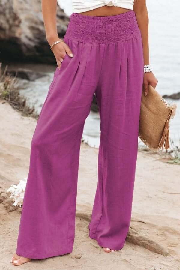 Weite Breite Stoffhose Damen Locker Casual Frühling & Sommer