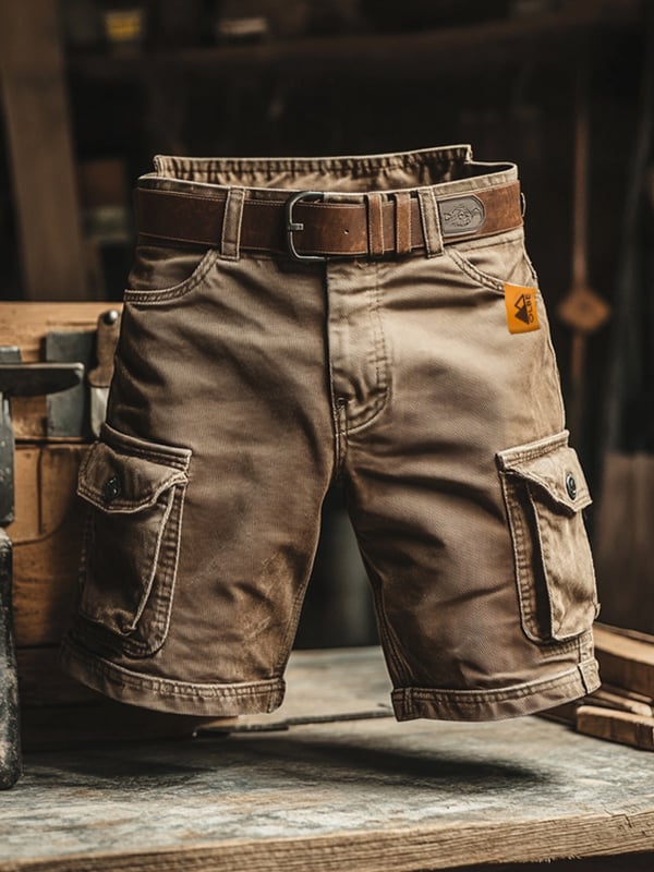 Cargoshorts Herren Relaxed Fit Freizeit Vintage
