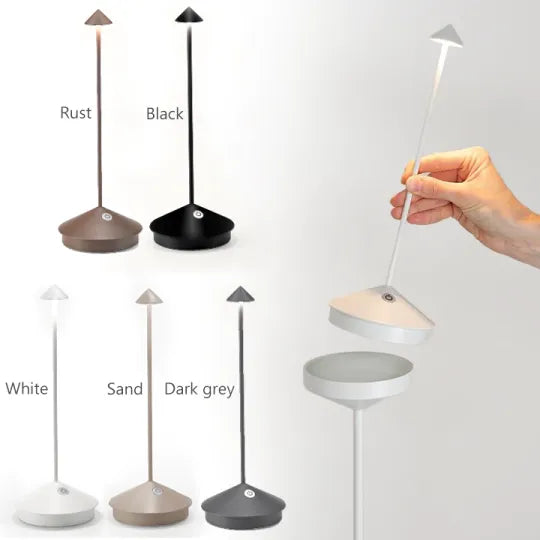 Lampe de table LED sans fil blanc chaud minimaliste