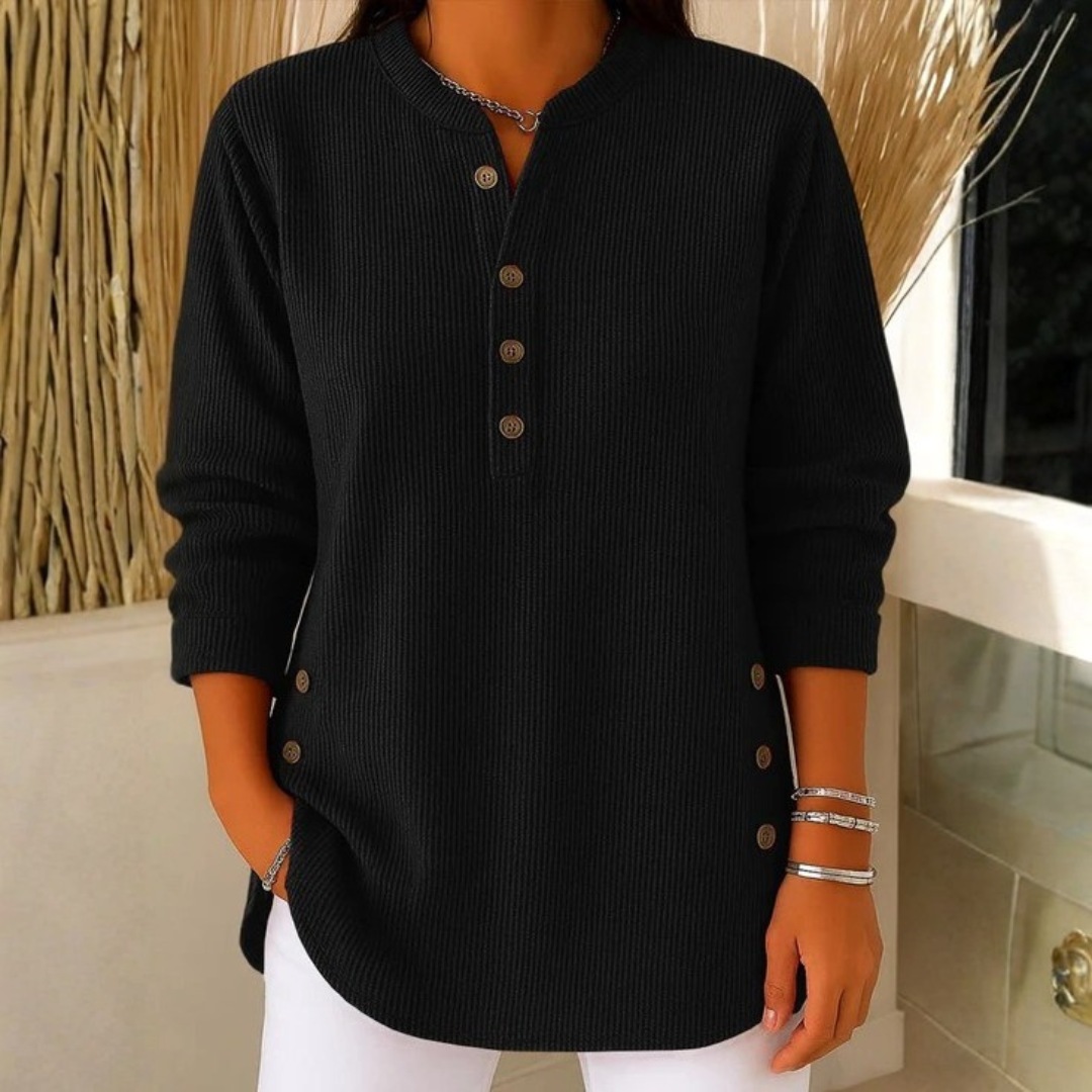 Strick-Sweatshirt Damen Langarm Casual Regular Fit