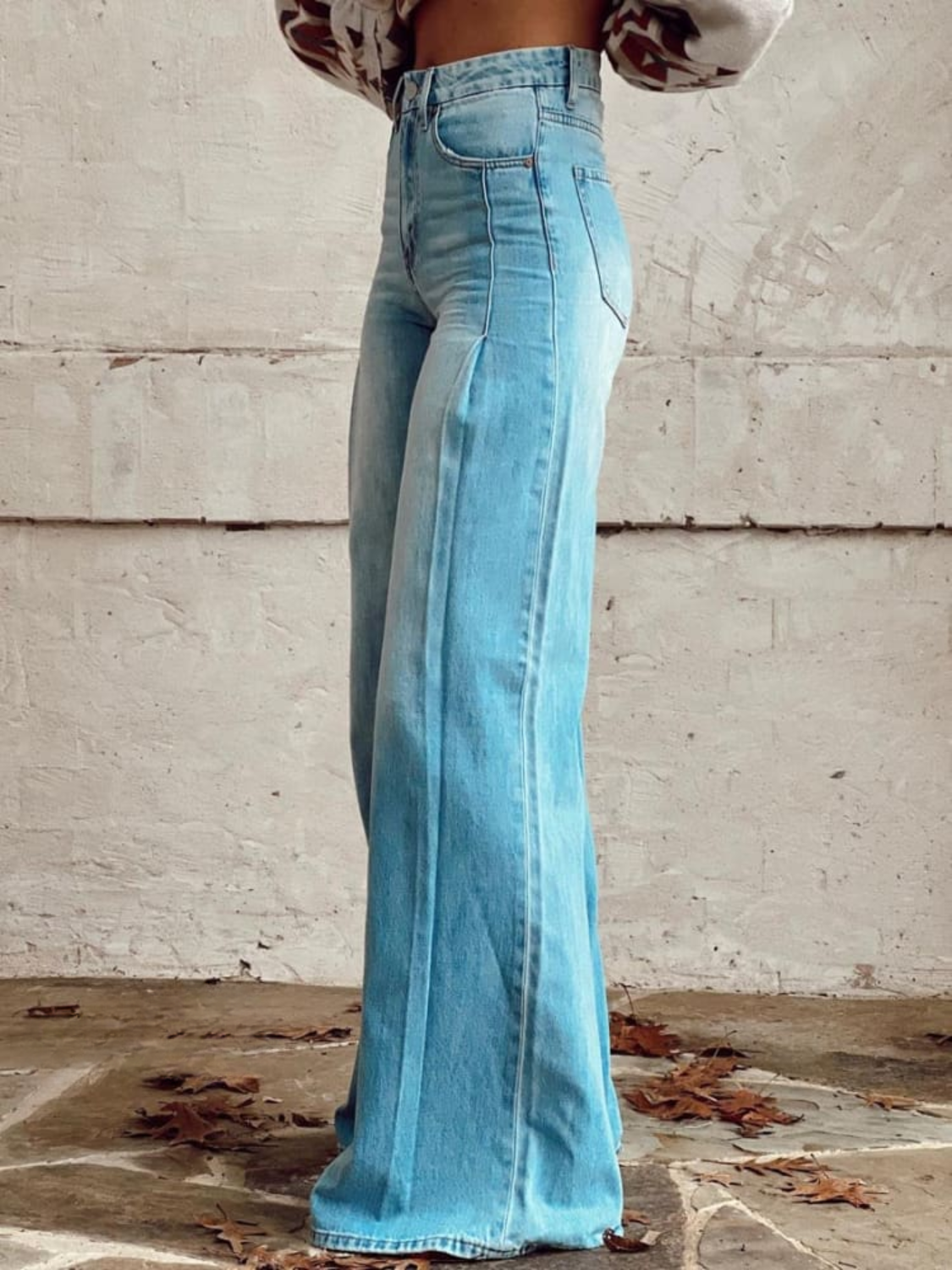Hose Damen Weit Schnitt Casual