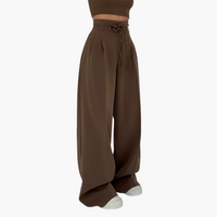 Stoffhose Damen I hochtailliert mit breitem Bein