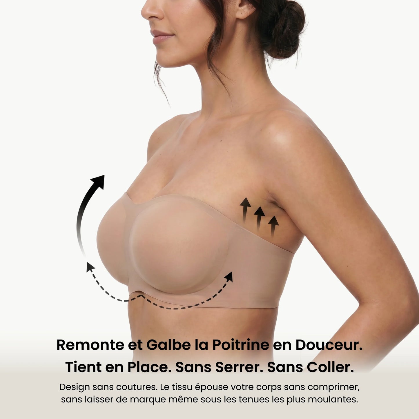 Push-up-BH Damen Trägerlos Unsichtbar Alltag Komfort