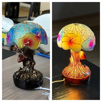Bohemian Style Mushroom Floral Lamp