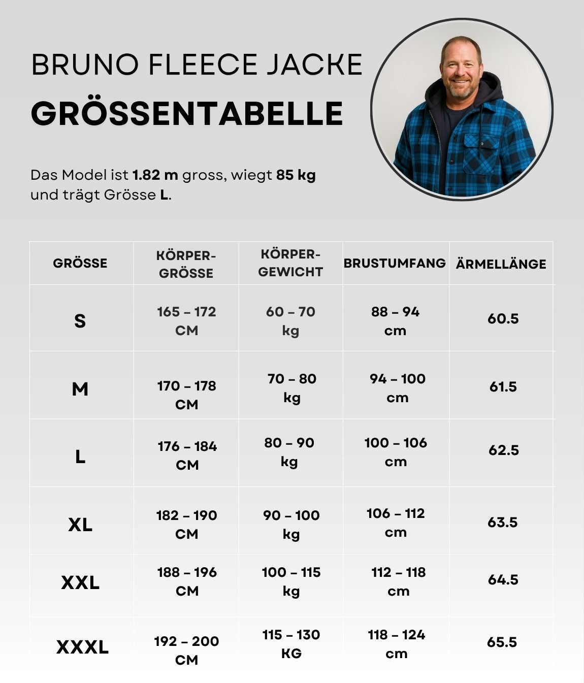 Bruno Fleece Jacke Blau