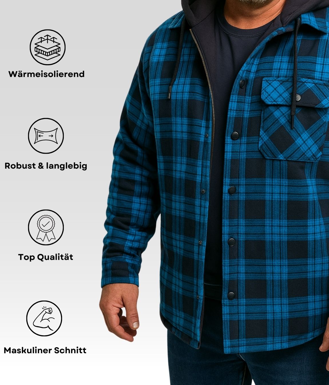 Bruno Fleece Jacke Blau