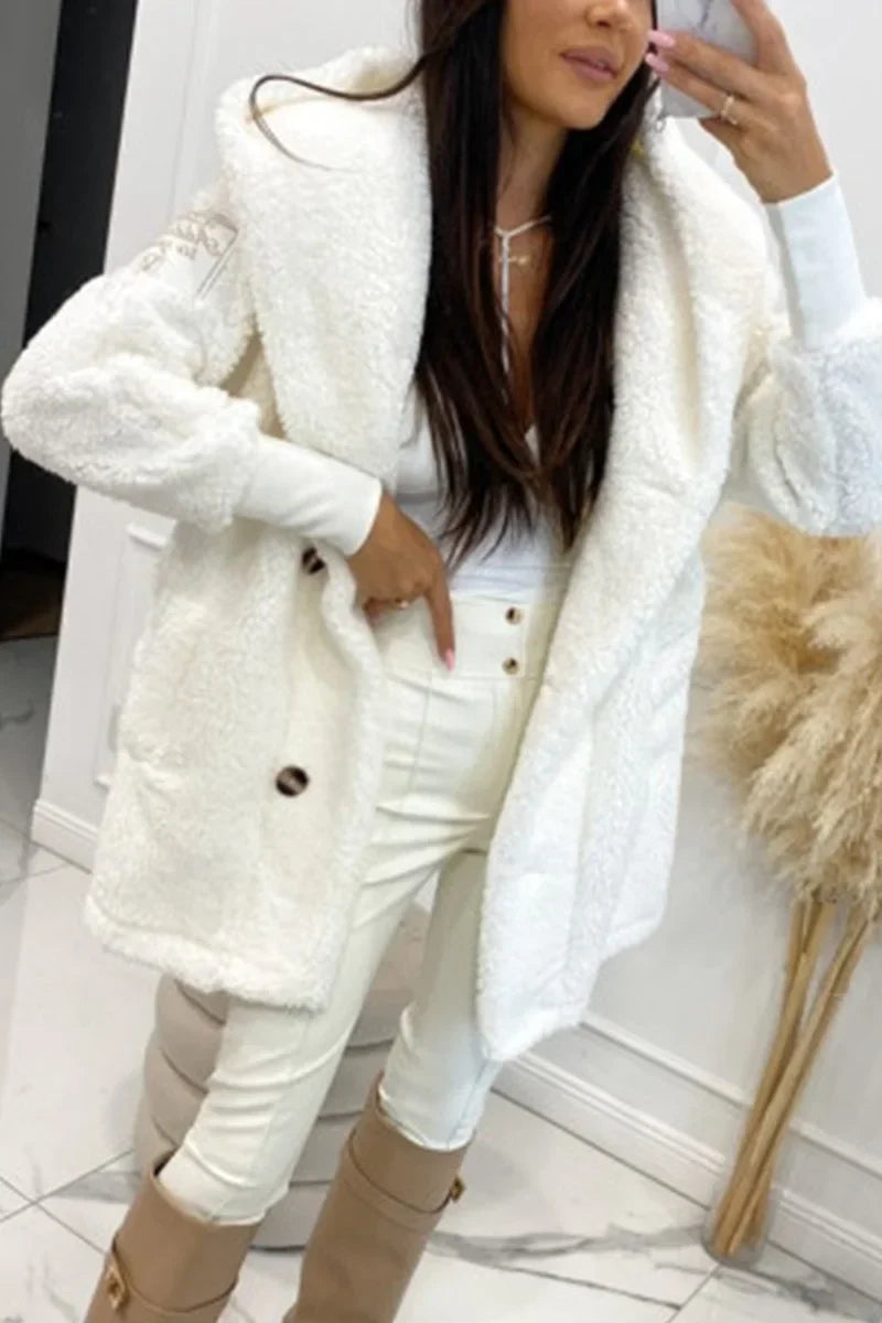 Kapuzenjacke Damen Regular Fit Herbst & Winter Plüsch
