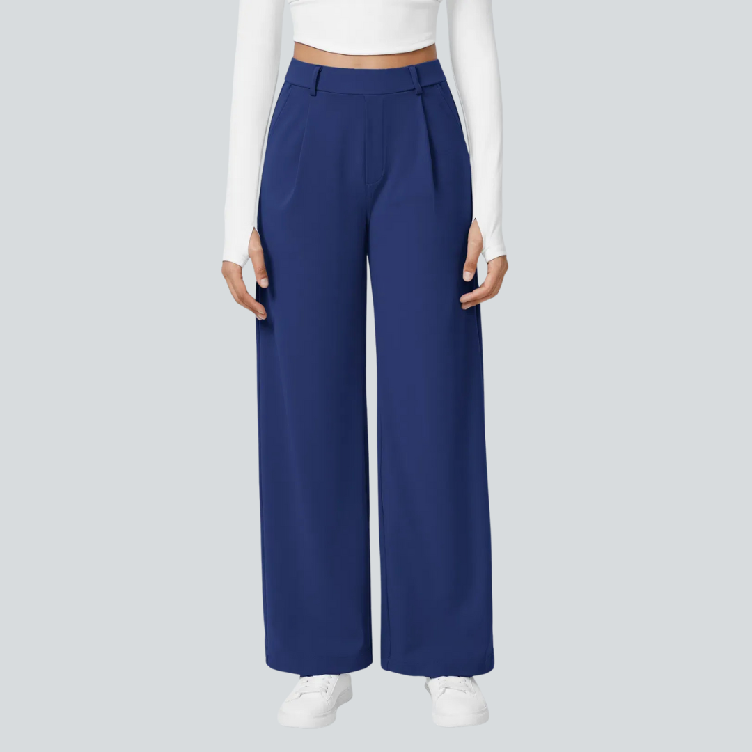 Hose Damen Fließend Hohe Taille Freizeit & Elegant