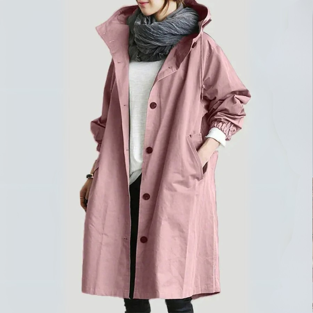 Trenchcoat Damen Locker Elegant Übergangszeit