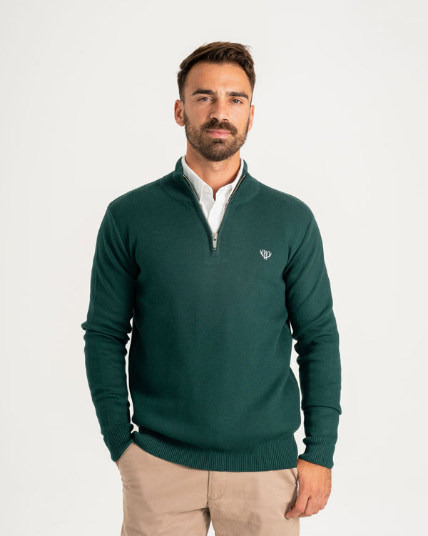 Pullover Damen Regular Fit Freizeit Quarter Zip