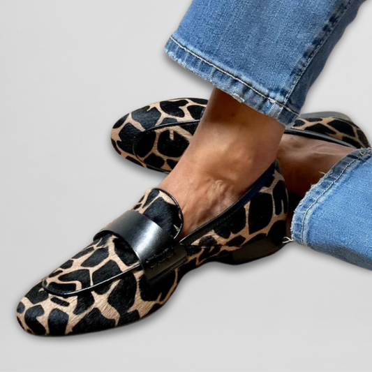 Animal-Print Loafer für Damen mit Gepolsterter Innensohle | Komfortable Schuhe für Stil und Alltag 0