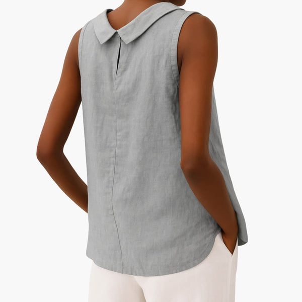 Ärmelloses Rollkragenoberteil für Damen im Casual Stil für warme Tage