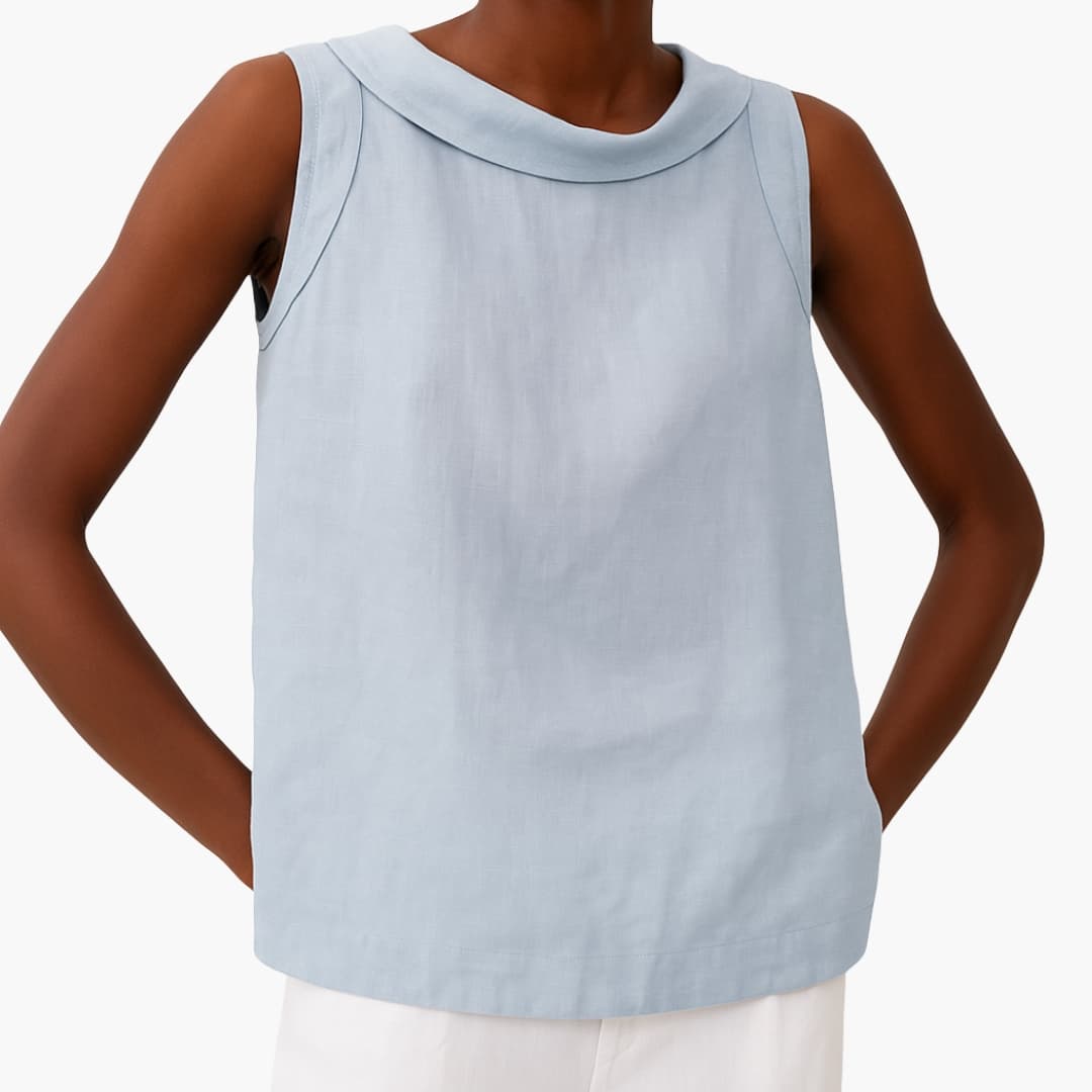 Ärmelloses Rollkragenoberteil für Damen im Casual Stil für warme Tage 3