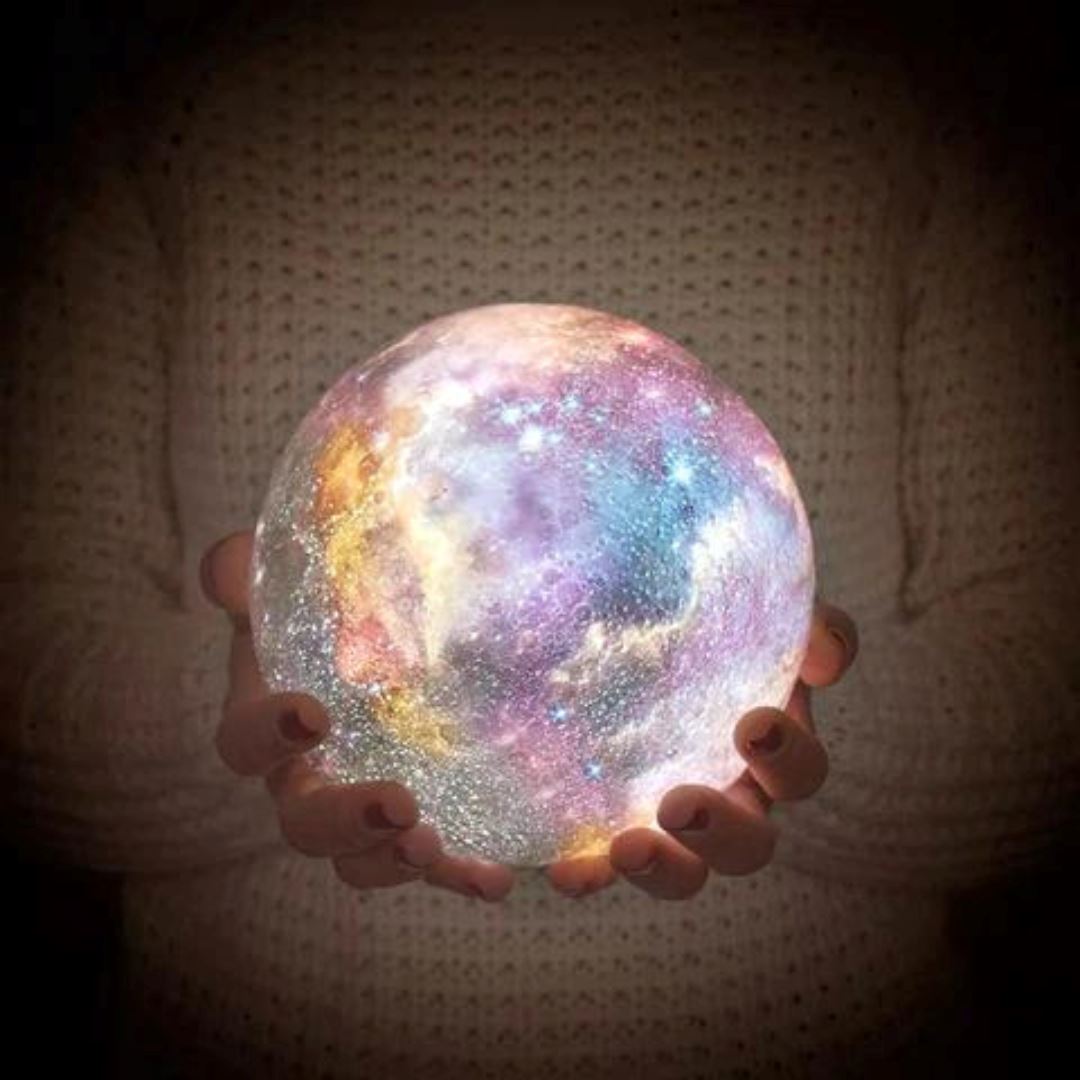 Kabellose 3D-Mondlampe mit Fernbedienung und 16 Farben für stimmungsvolles Licht
