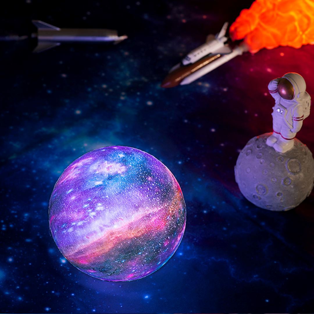 Kabellose 3D-Mondlampe mit Fernbedienung und 16 Farben für stimmungsvolles Licht