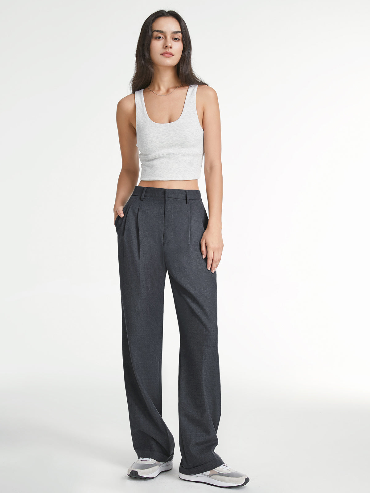 Gerade Anzughose Damen Regular Fit Business Alltag