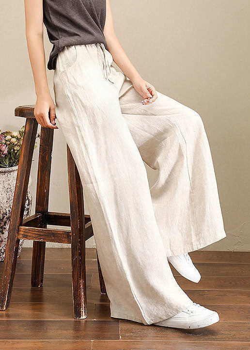Bequeme Leinenhose Damen | Orange Gerade Hose mit Elastischem Bund | Perfekt für Entspannung und Sommermode 2