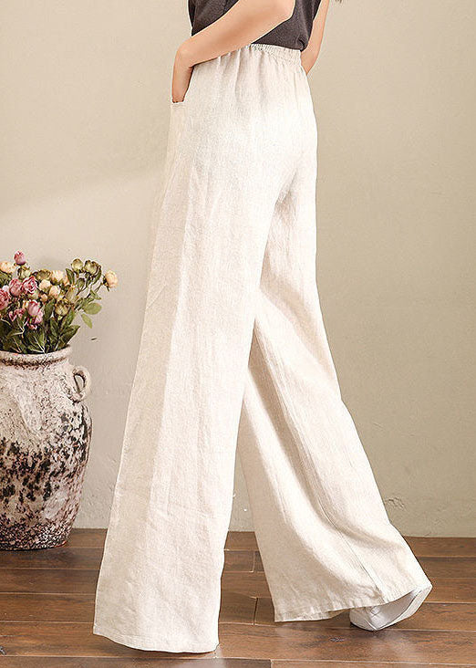 Bequeme Leinenhose Damen | Orange Gerade Hose mit Elastischem Bund | Perfekt für Entspannung und Sommermode 3