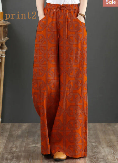 Bequeme Leinenhose Damen | Orange Gerade Hose mit Elastischem Bund | Perfekt für Entspannung und Sommermode 6
