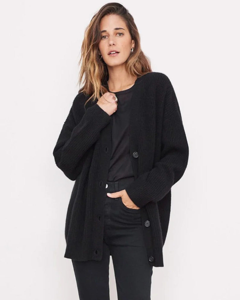 Damen Cocoon Cardigan im lockeren Schnitt