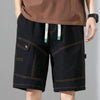 Cargo-Shorts Herren Relaxed Fit Freizeit mit Kordelzug und Taschen