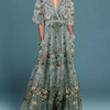 Kleid Damen Floral Regular Fit Elegant Freizeit & Festlich