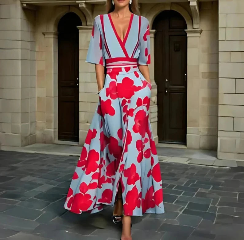 Kleid Damen Floral Regular Fit Elegant Freizeit & Festlich