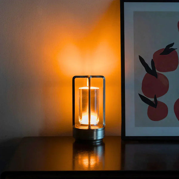 Tischlampe Kristall Modern Deko Wohnzimmer USB Ladefunktion