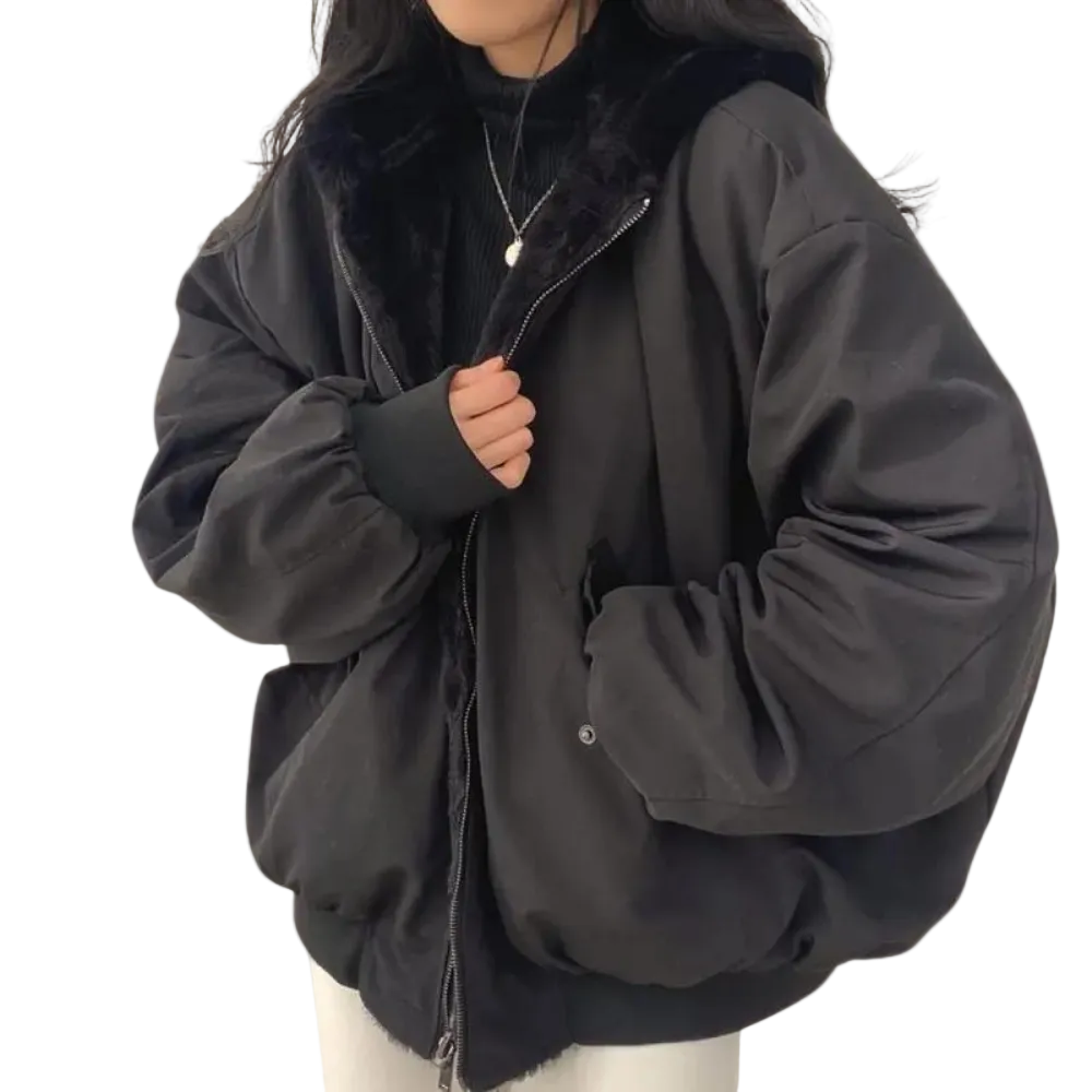 Sofia I Winterjacke Damen Figurschmeichelnd Mit Kapuze Und Taschen