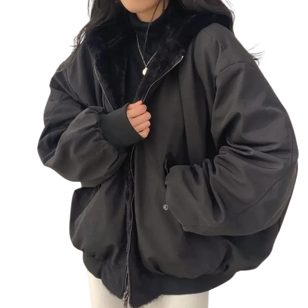 Sofia I Winterjacke Damen Figurschmeichelnd Mit Kapuze Und Taschen
