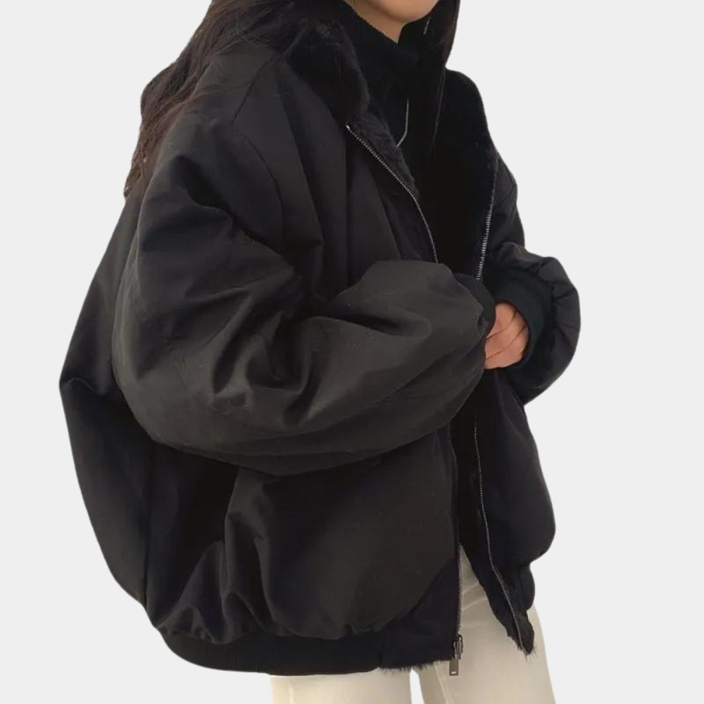 Sofia I Winterjacke Damen Figurschmeichelnd Mit Kapuze Und Taschen