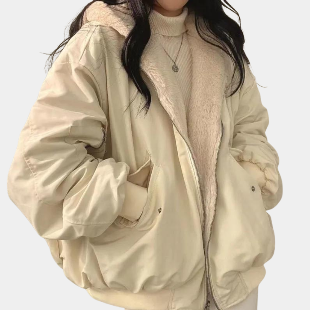 Sofia I Winterjacke Damen Figurschmeichelnd Mit Kapuze Und Taschen