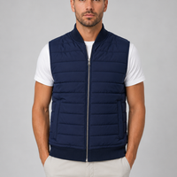 Gesteppte Herrenweste Slim Fit Freizeit mit Reißverschluss