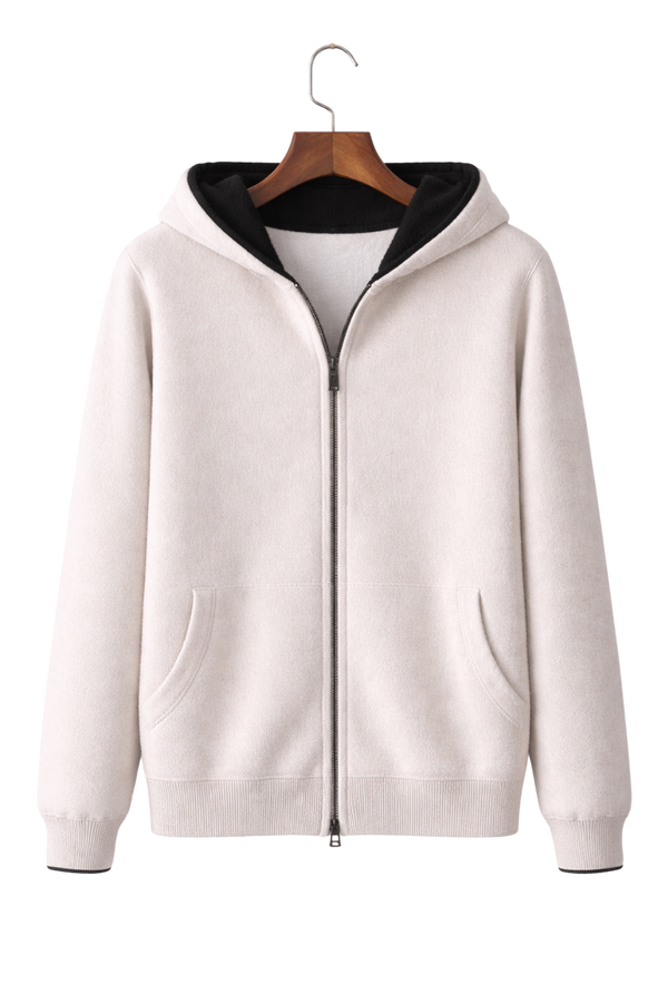 Zip Hoodie Damen Wendbar Relaxed Fit Freizeit & Übergangszeit