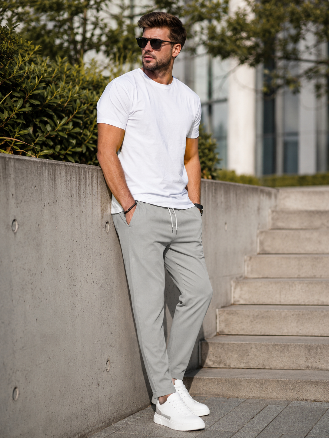 Sommer Stretch-Hose für Herren – Bequeme Business & Freizeit Hose mit schlanker Passform | Atmungsaktiv & Formstabi