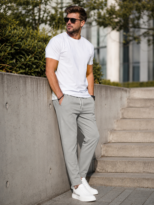Sommer Stretch-Hose für Herren – Bequeme Business & Freizeit Hose mit schlanker Passform | Atmungsaktiv & Formstabi