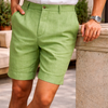 Shorts Herren Tailored Knopfverschluss Gürtelschlaufen Freizeit