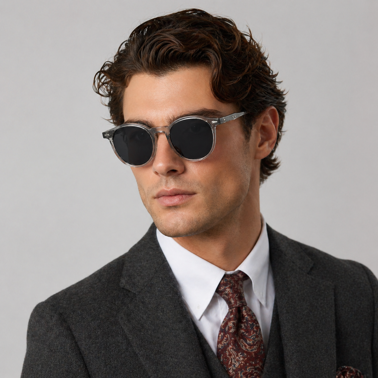 Sonnenbrille Herren Rund Retro Vollrand Outdoor