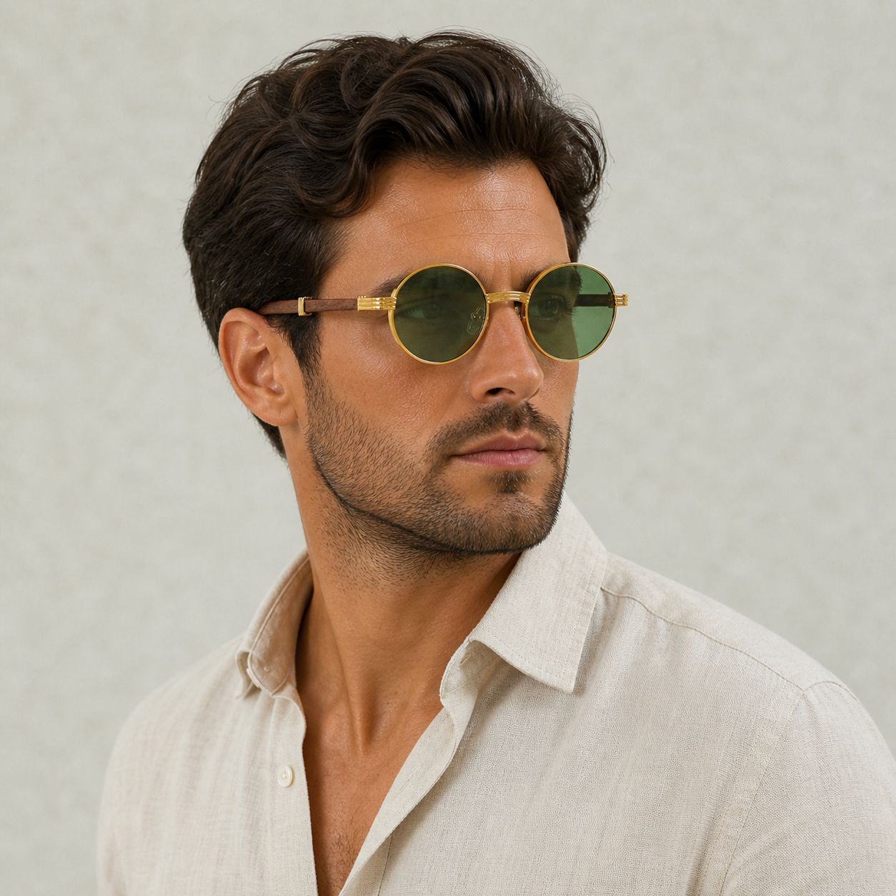 Sonnenbrille Herren Rund Metall Freizeit & Sommer