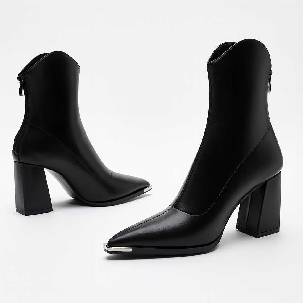 Chelsea-Stiefelette aus Leder mit Chromspitze 2