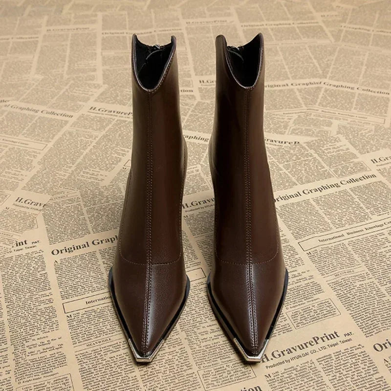 Chelsea-Stiefelette aus Leder mit Chromspitze 5