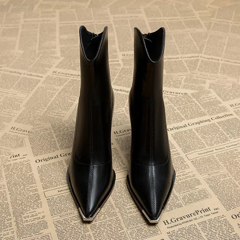 Chelsea-Stiefelette aus Leder mit Chromspitze 6