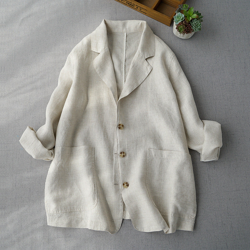 Damen Stoffblazer Relaxed Fit Freizeit Elegant