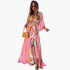 Farbenfrohes Sommerkleid - Damen-Maxi-Kleid mit Blumenmuster